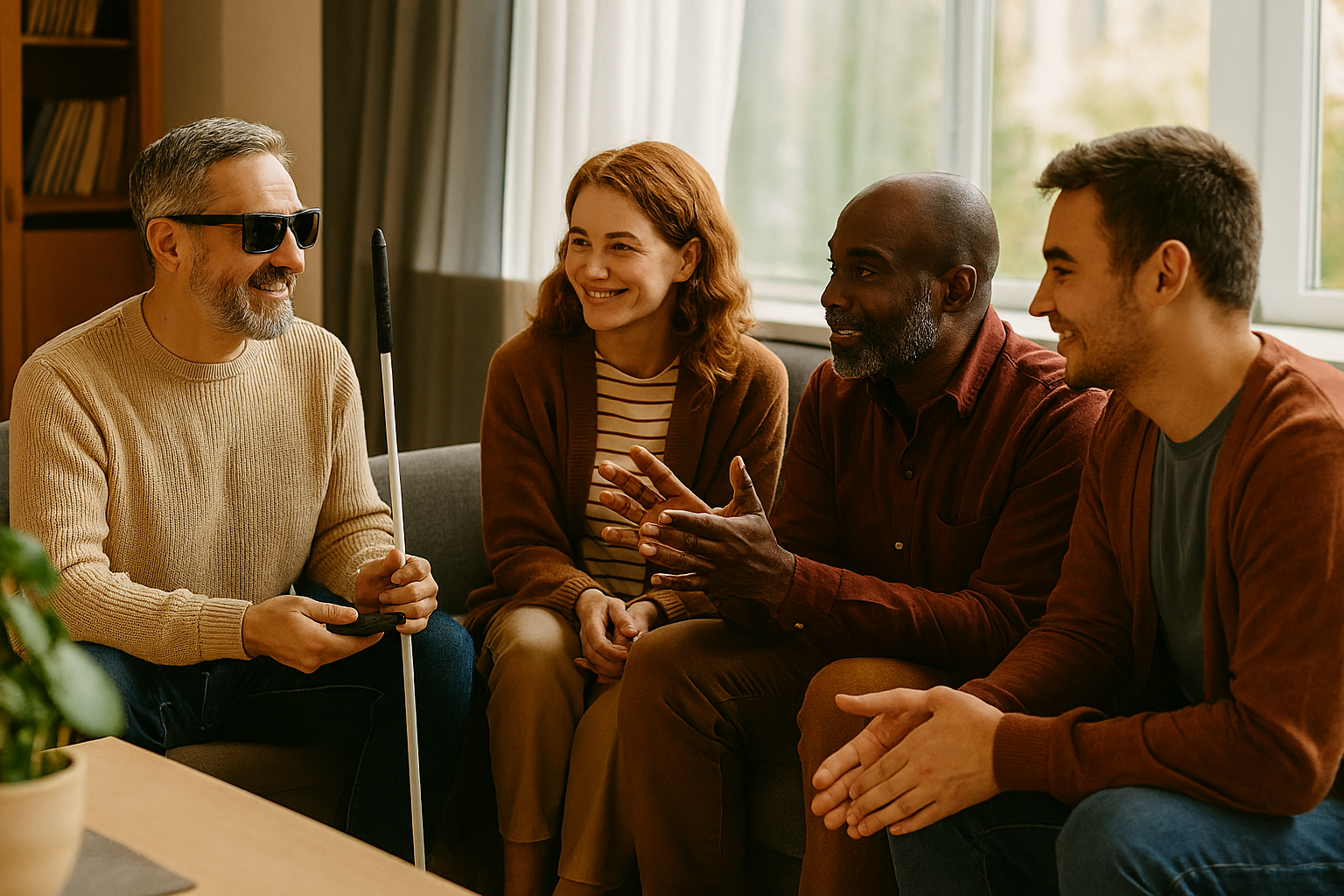 James hilft Gehörlosen und Blinden