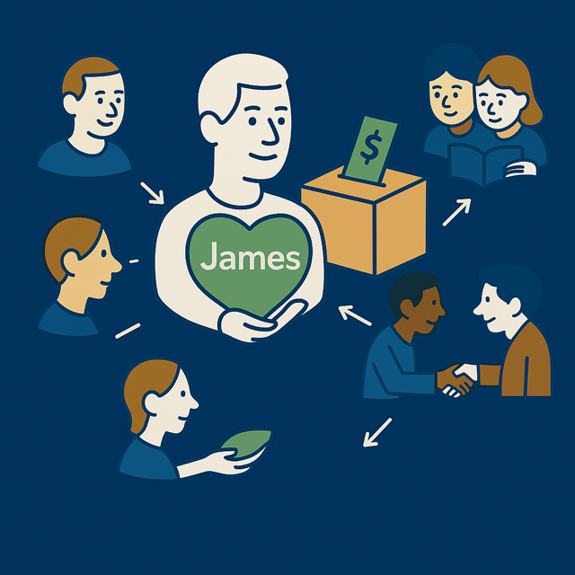 Hilf James zu helfen.