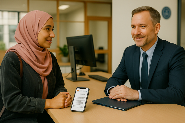 Immigranten und Ämter.